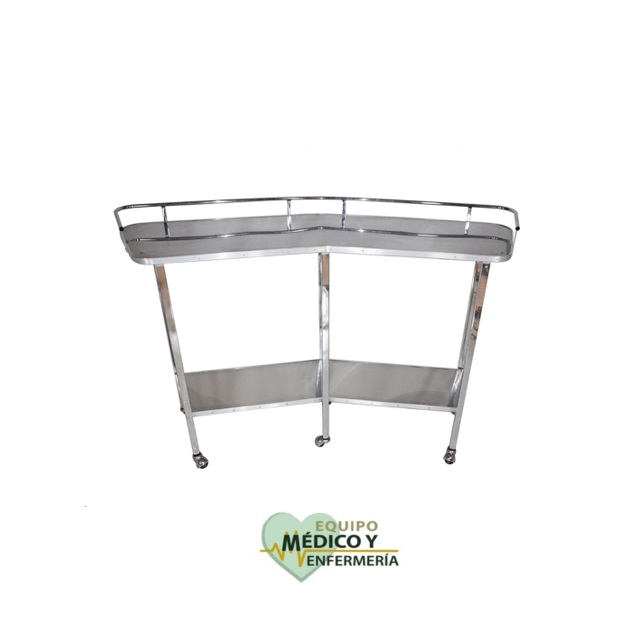 Mesa Riñón Cromada de 2 Hojas (Serchas)