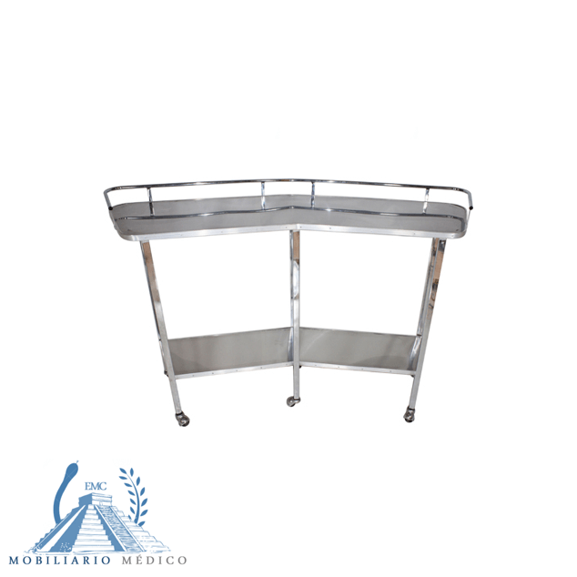 Mesa Riñón Cromada de 2 Hojas (Serchas)