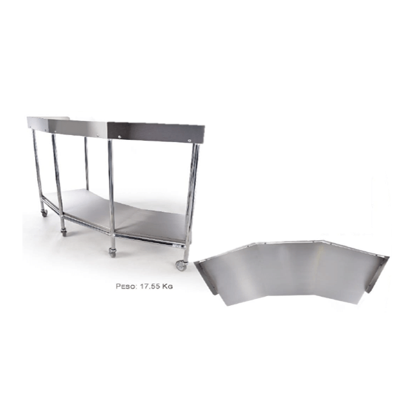 Mesa de Riñón Inoxidable con Entrepaño CIIASA